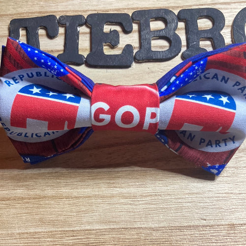 Republican party Bow Tie - cotton , pre-tied with up to 20