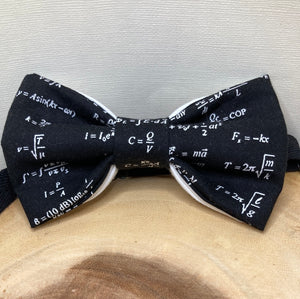 Trigonometry and Algebra equations  pre- tied cotton bow tie