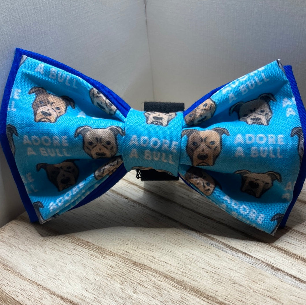 Adore-A-Bull Pitbull pet bow tie