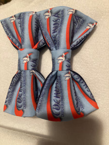 Cochusa Logo  2 piece set of pre-tied cotton bowties with up to 20 inch neckstrap