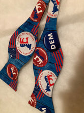 Load image into Gallery viewer, Democratic Party themed cotton self tie