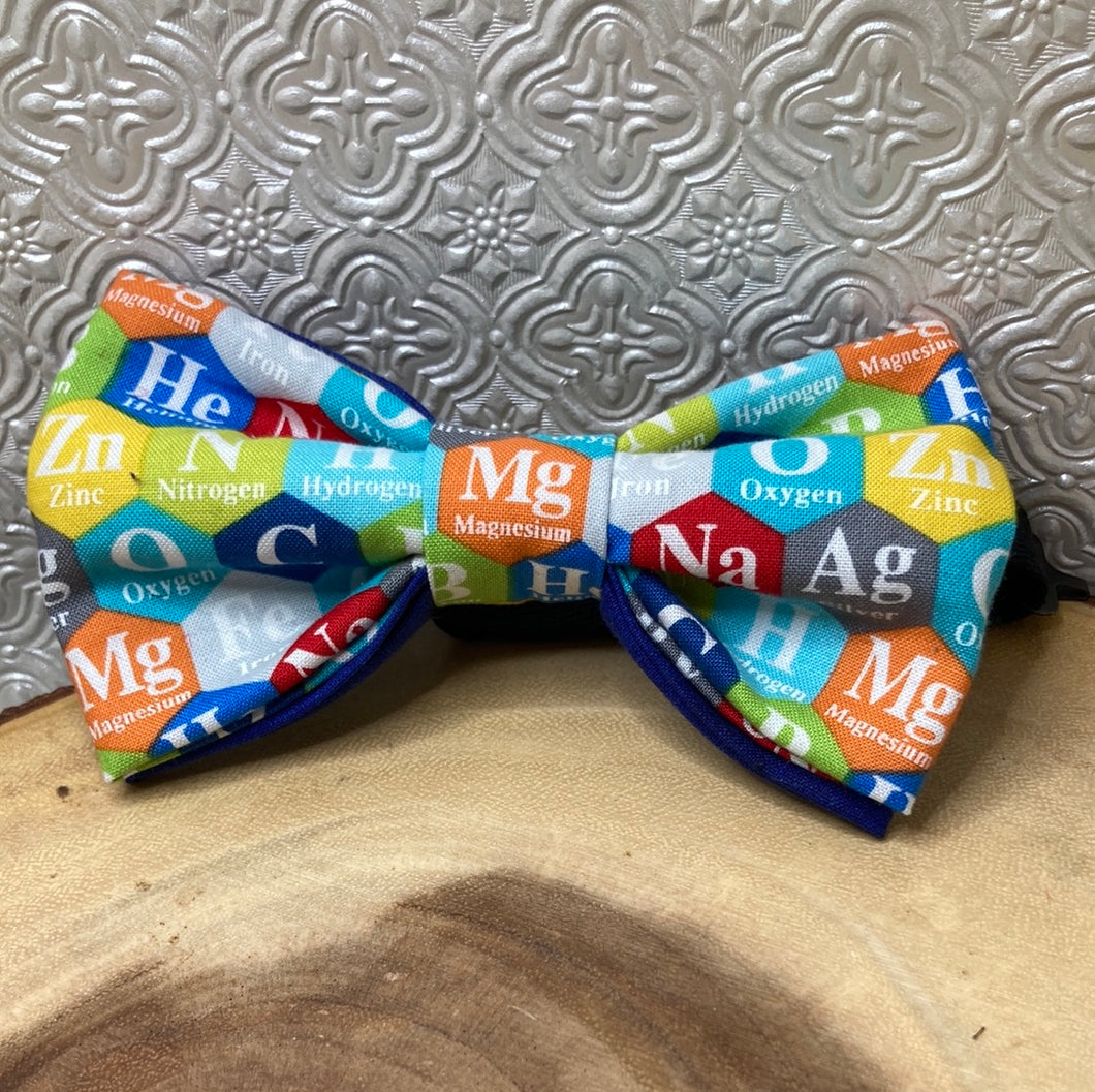 Colorful Periodic Table of elements cotton pre-tied bow tie