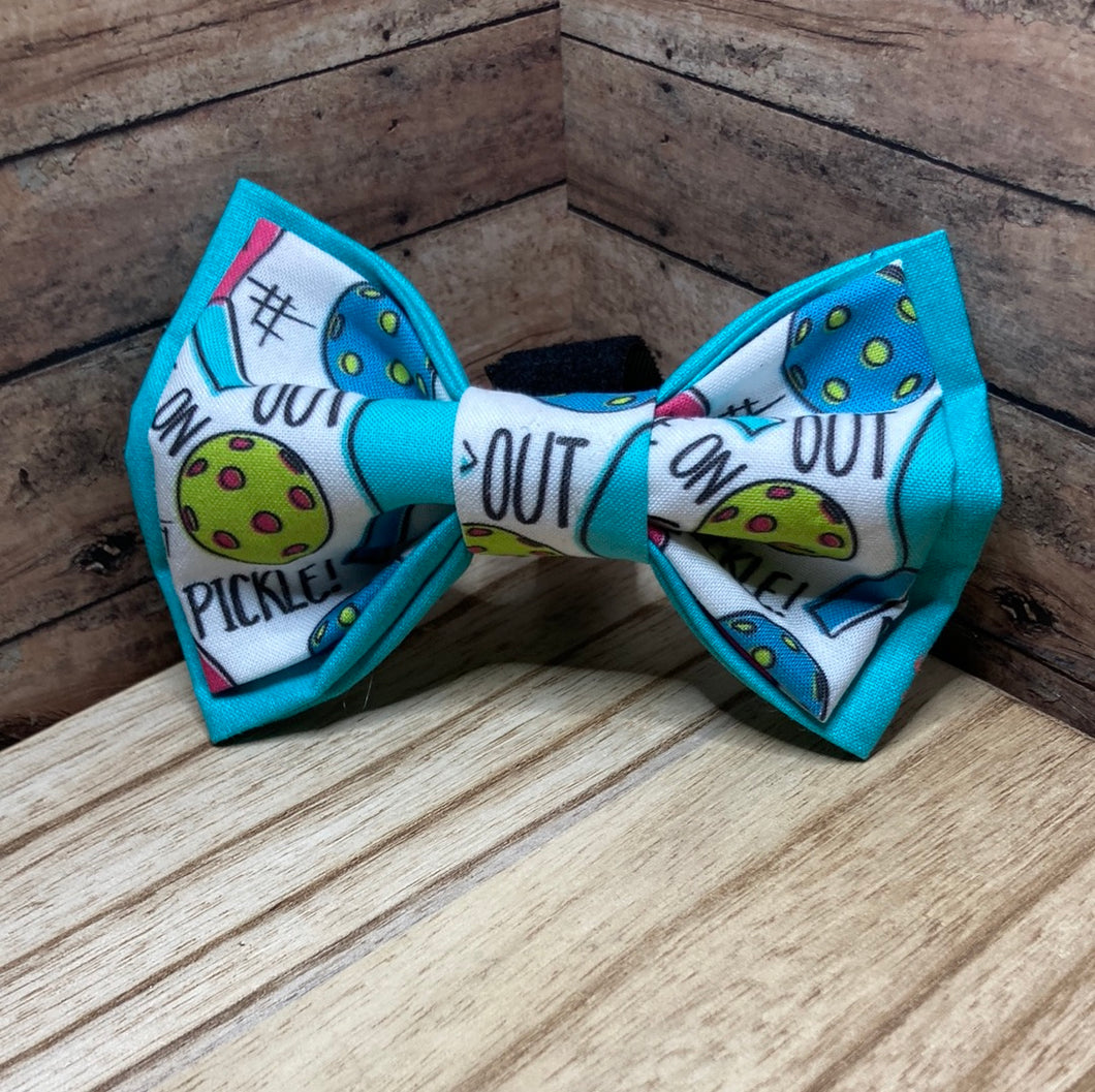 Pickle ball Themed  pet Bowtie