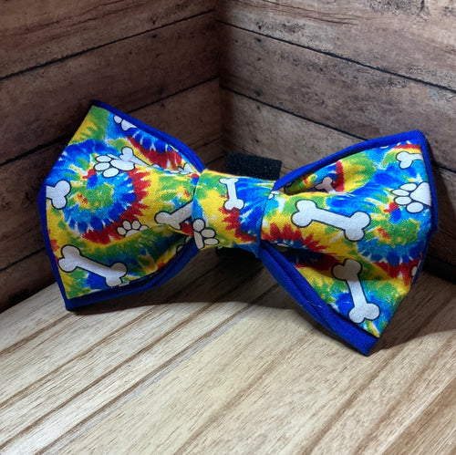 Tie dye bones, Pet Bow tie