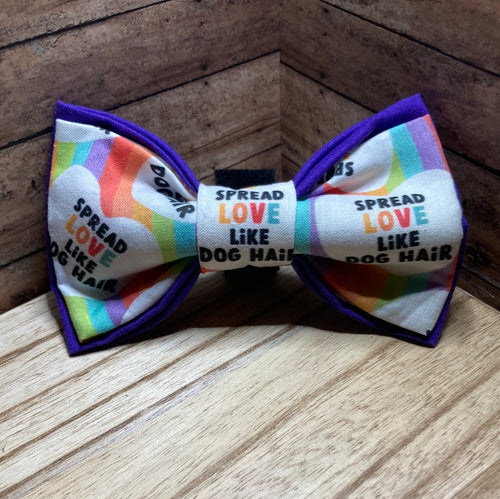 Spread love, like dog hair, dog, Bowtie