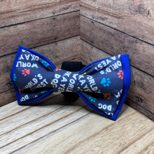 Worlds okayest  dog pet Bowtie