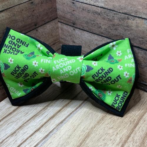 Fuck around and find out Pet Bow tie