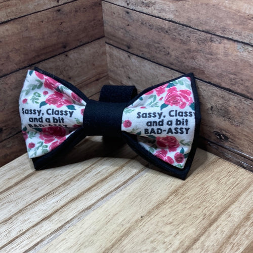 Sassy, classy, and a bit bad assy Pet  Bowtie