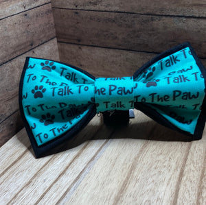 Talk to the paw pet bow tie