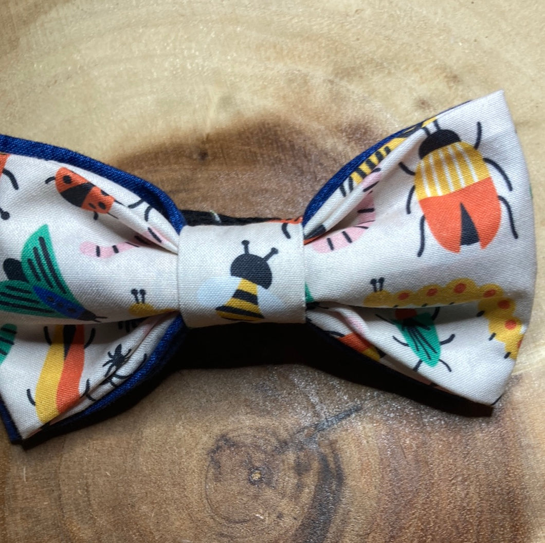 Kids colorful insect cotton pre-tide bowtie perfect for the little entomologist