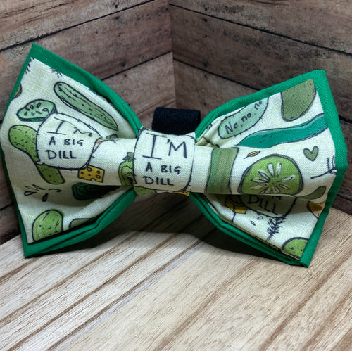 I’m a big dill pickle pet bow tie