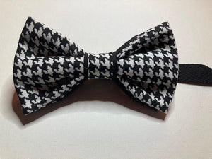 The Baldwin - A black and white houndstooth cotton bow tie  in the classic Scottish 18th century print.