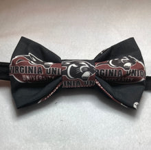 Load image into Gallery viewer, HBCU cotton bow  ties  pre-ties, black collegiate bow ties, black history month bow ties,