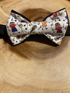 Kids Musical bow tie, pre-tied cotton