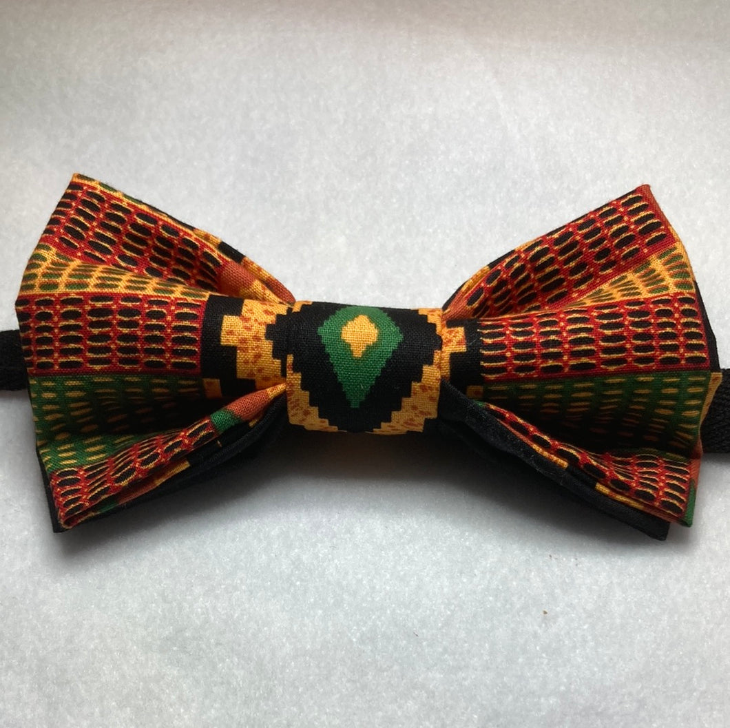 African Kente Style  # 2 cotton bow tie available in 3 sizes